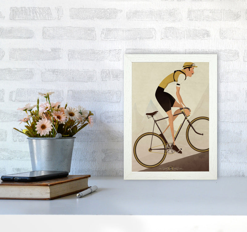Vintage Cycling Print by Wyatt9 A4 Oak Frame