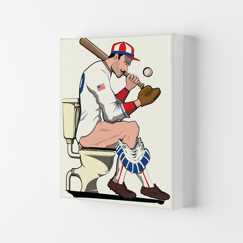 Baseball Player on the Loo by Wyatt9 Canvas
