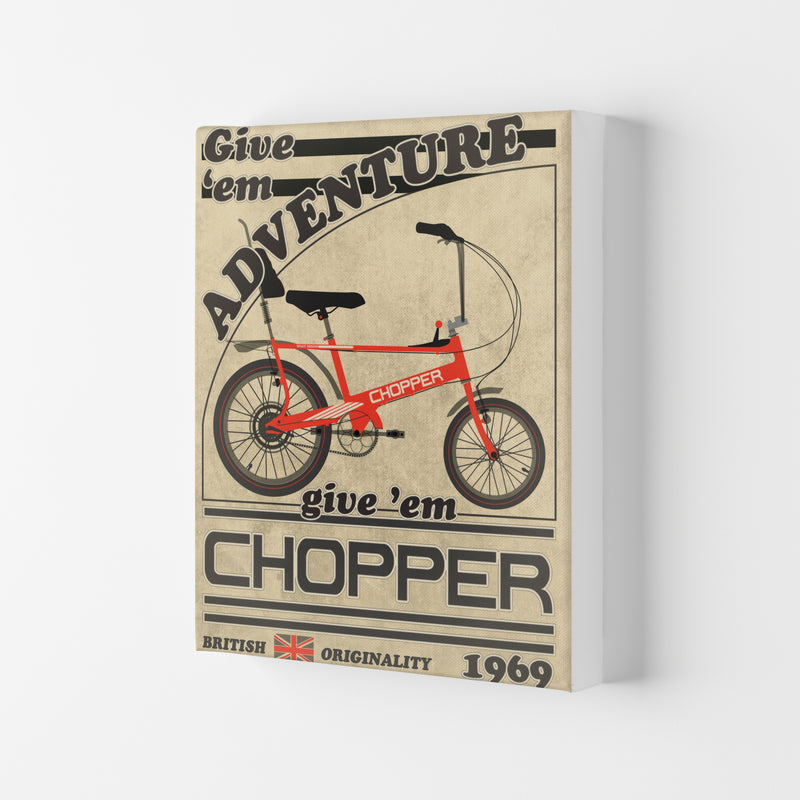 Chopper Vintage Cycling Print by Wyatt9 Canvas