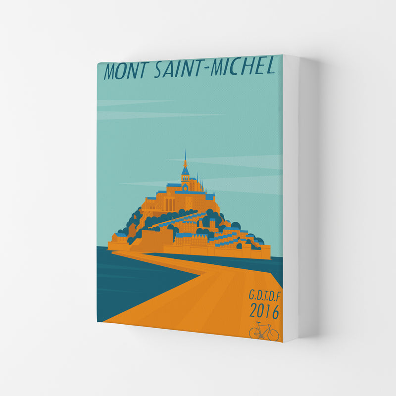 Mont Saint Michel Cycling Print by Wyatt9 Canvas