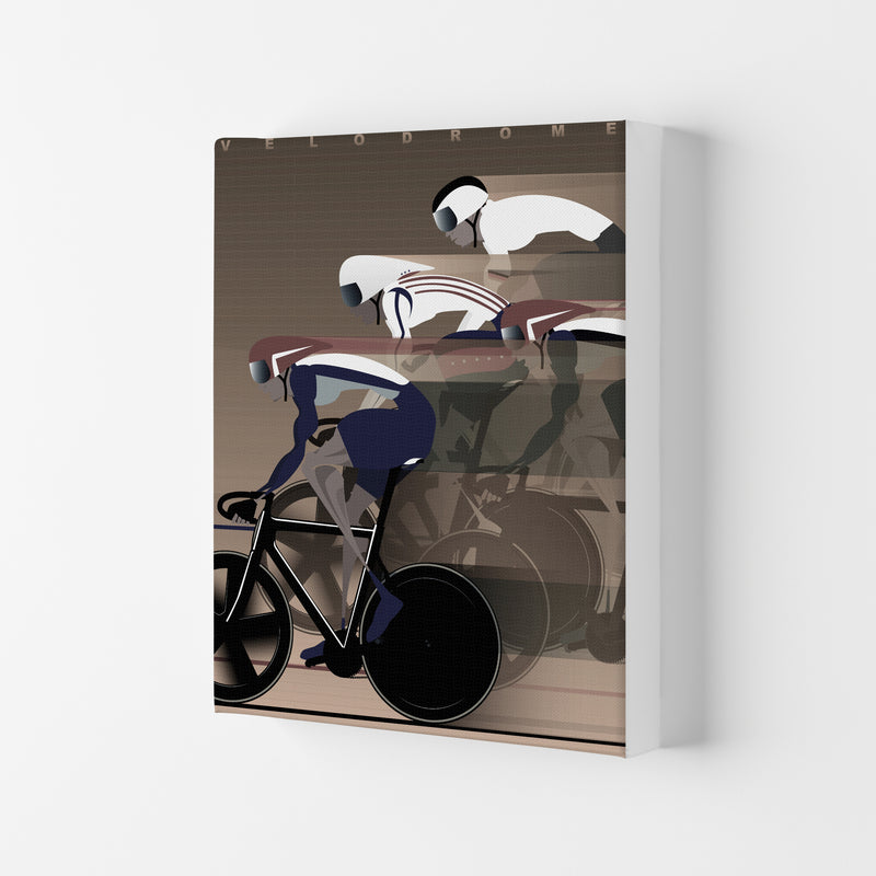 Velo Brown Cycling Print by Wyatt9 Canvas
