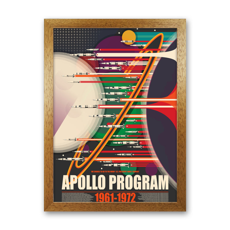 Apollo Program Art Print by Wyatt9 Oak Grain