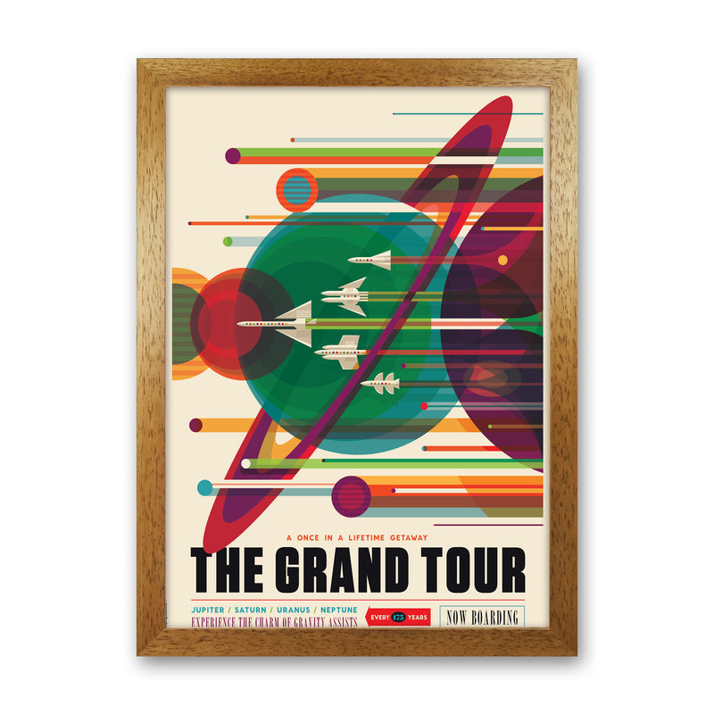 Grand Tour Retro Art Print by Wyatt9 Oak Grain