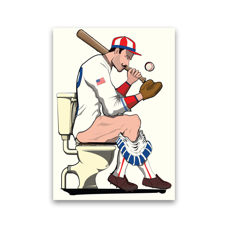 Baseball Player on the Loo by Wyatt9 Print Only