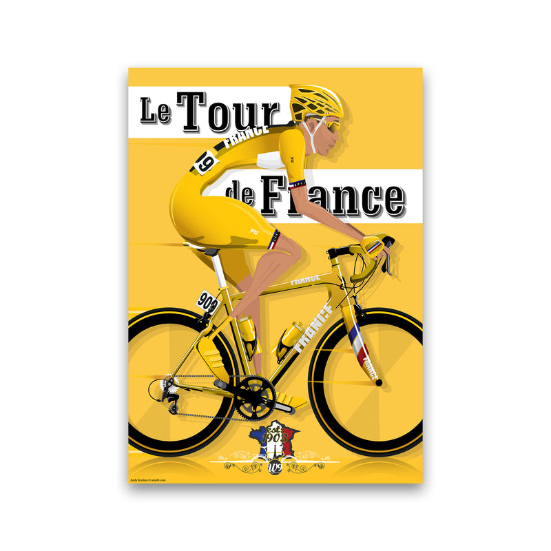 Modern Tour Cycling Print by Wyatt9 Print Only