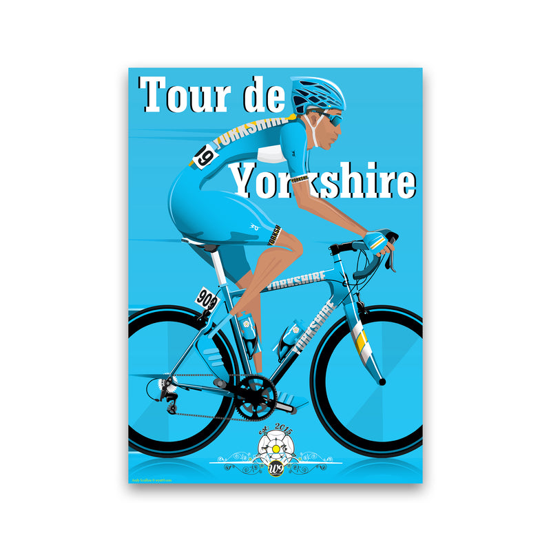 Tour De Yorkshire 2018 Blue by Wyatt9 Print Only