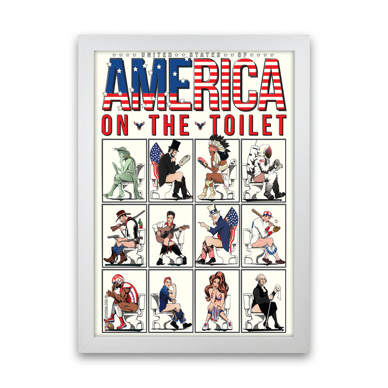 America on the Toilet by Wyatt9 White Grain