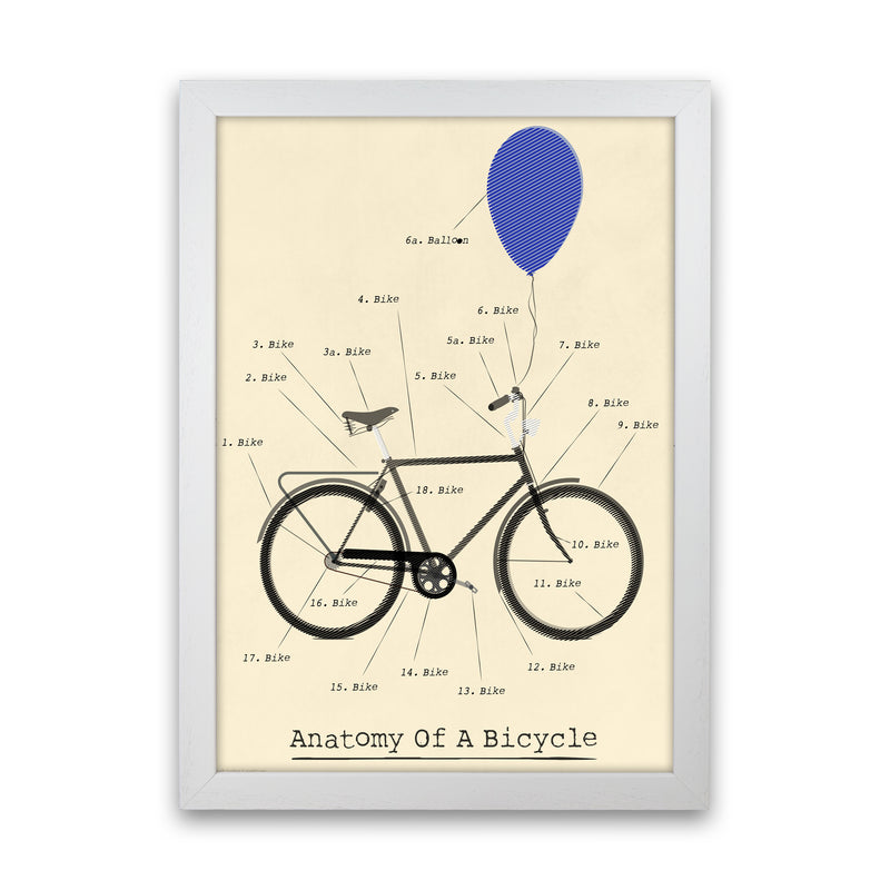 Anatomy of a Bicycle Art Print by Wyatt9 White Grain