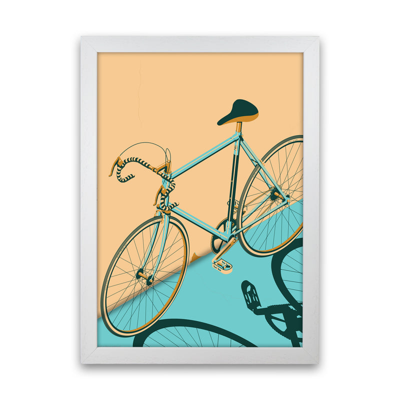 Isometric Cycling Print by Wyatt9 White Grain