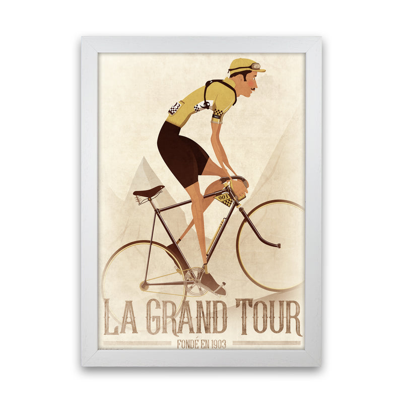Vintage Cyclist by Wyatt9 White Grain
