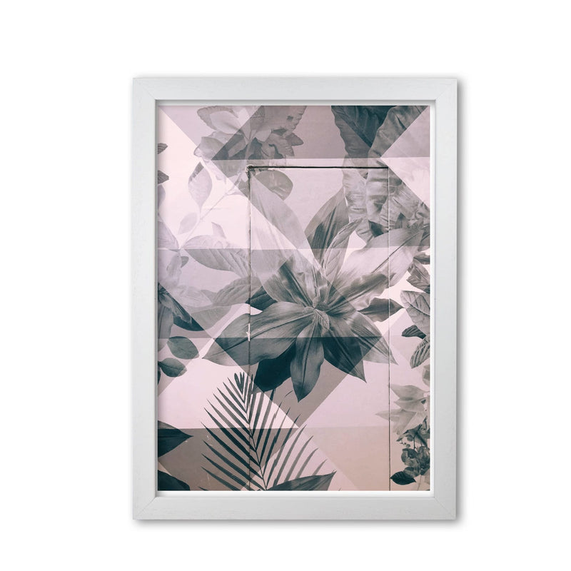 Abstract retro flower pattern modern fine art print
