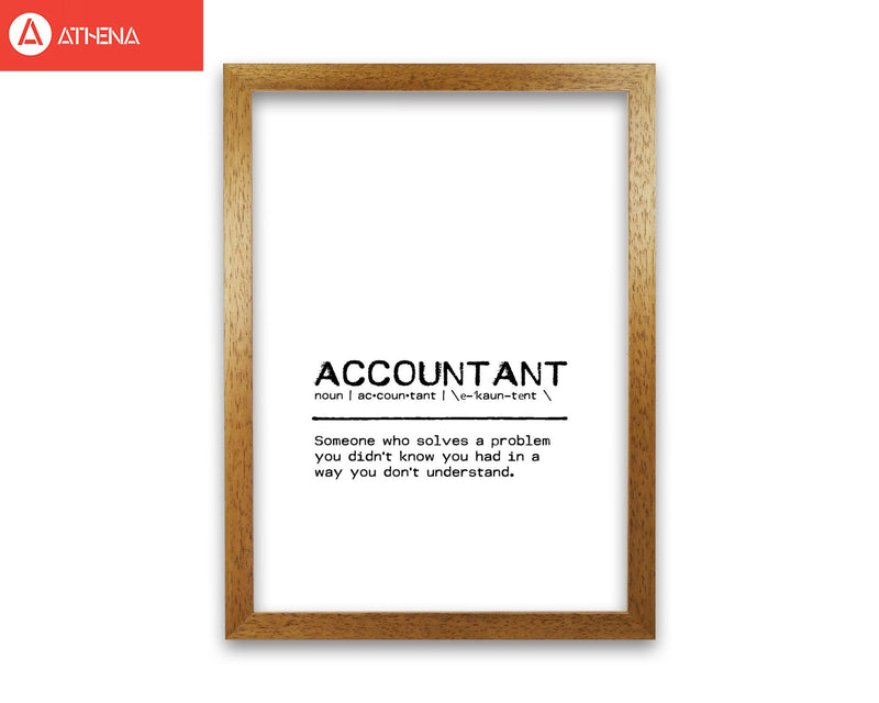 Accountant solves definition quote fine art print by orara studio