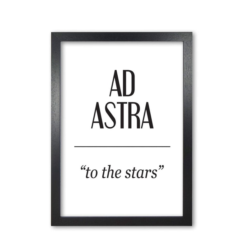 Ad astra modern fine art print, framed typography wall art