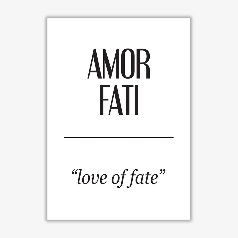 Amor fati modern fine art print, framed typography wall art