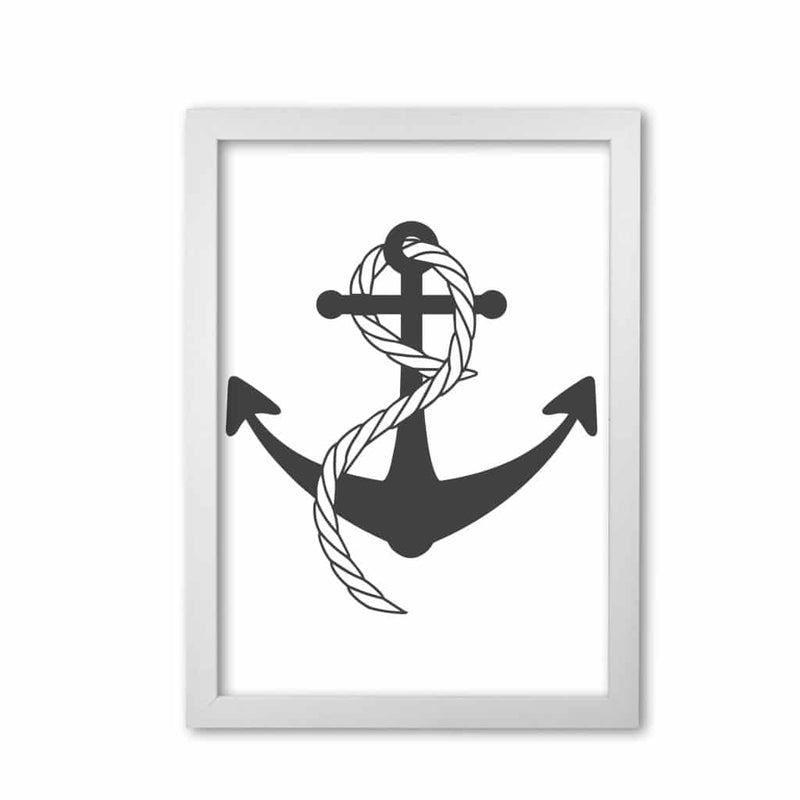 Anchor and rope modern fine art print