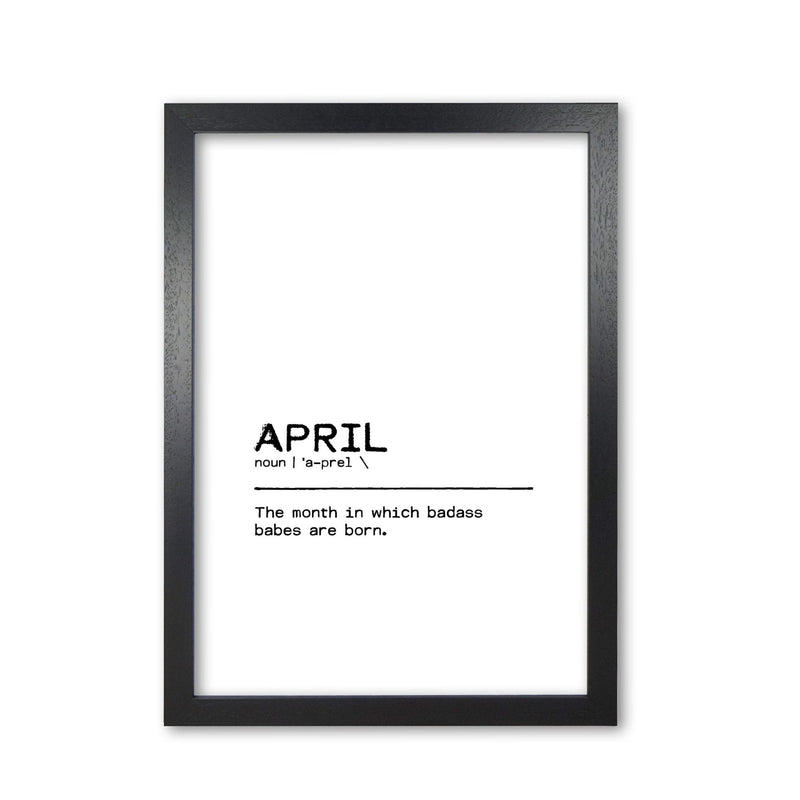 April badass definition quote fine art print by orara studio