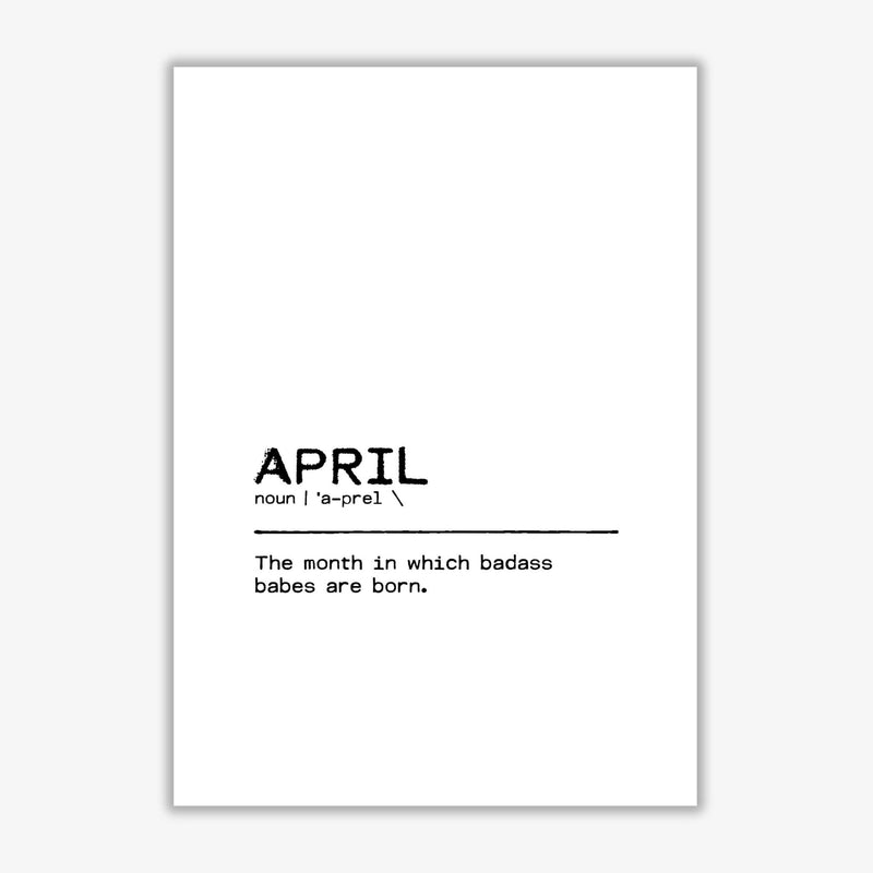 April badass definition quote fine art print by orara studio