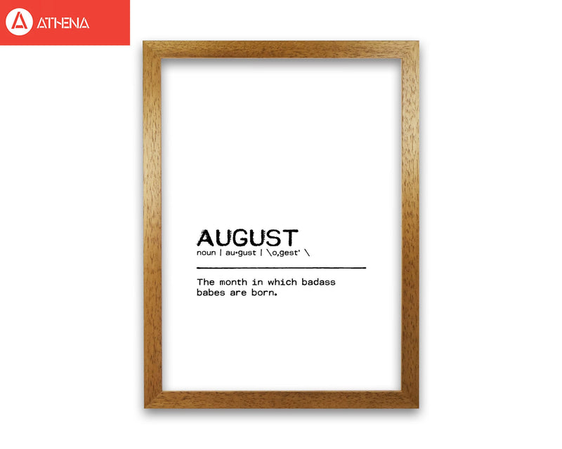 August badass definition quote fine art print by orara studio