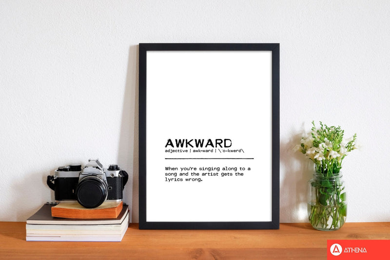 Awkward singing definition quote fine art print by orara studio