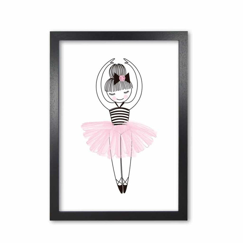Ballerina modern fine art print, framed childrens nursey wall art poster