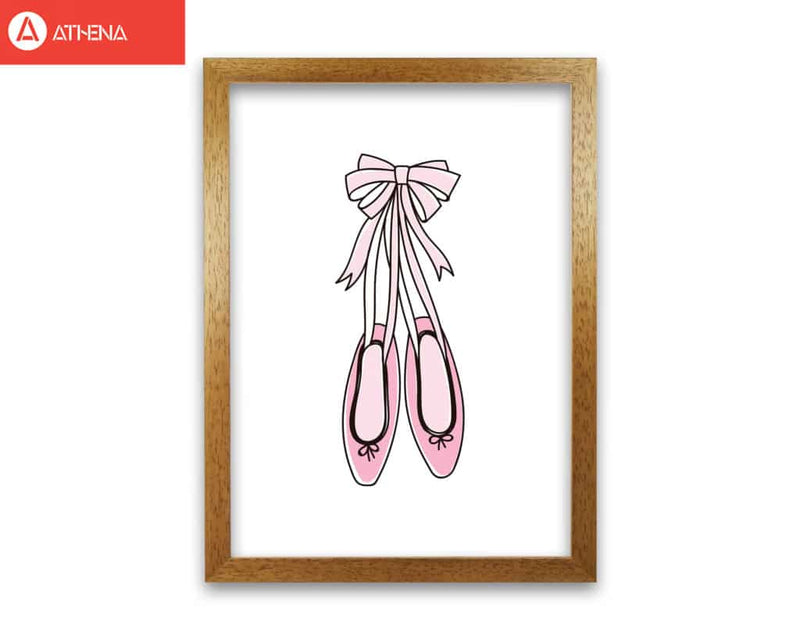 Ballerina shoes modern fine art print, framed childrens nursey wall art poster