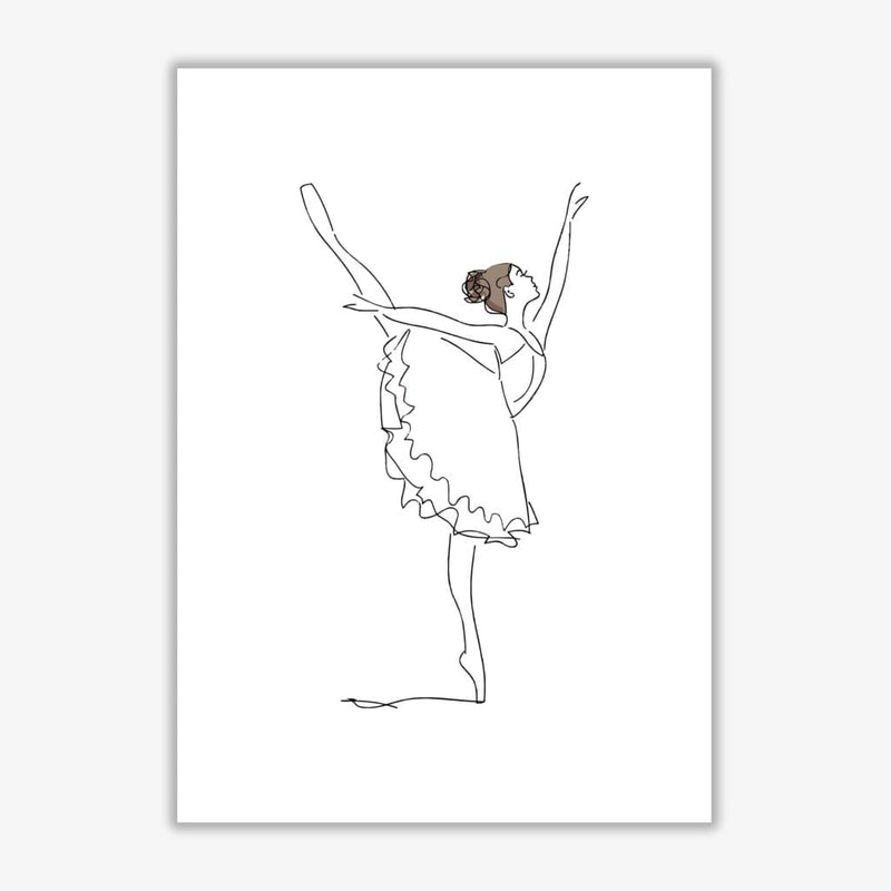 Ballet dancer line drawing modern fine art print
