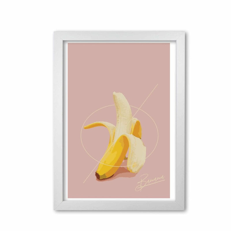 Banana modern fine art print, framed kitchen wall art