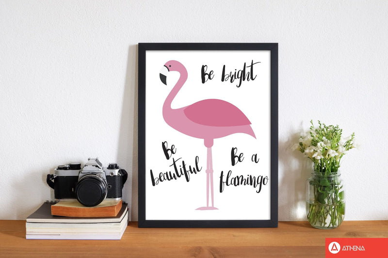 Be a flamingo modern fine art print