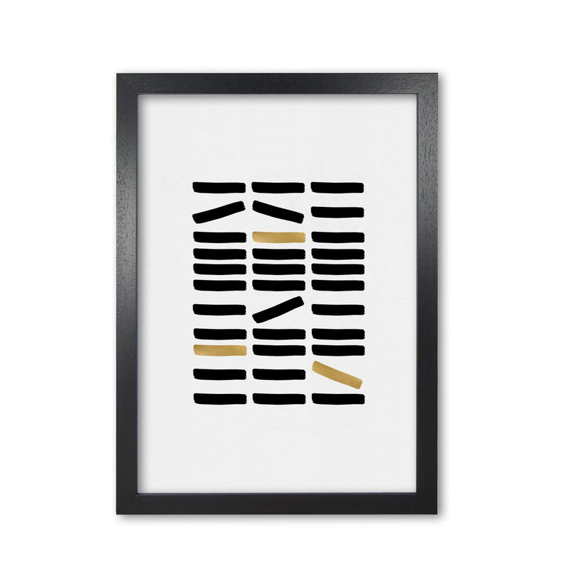 Black and gold abstract fine art print by orara studio