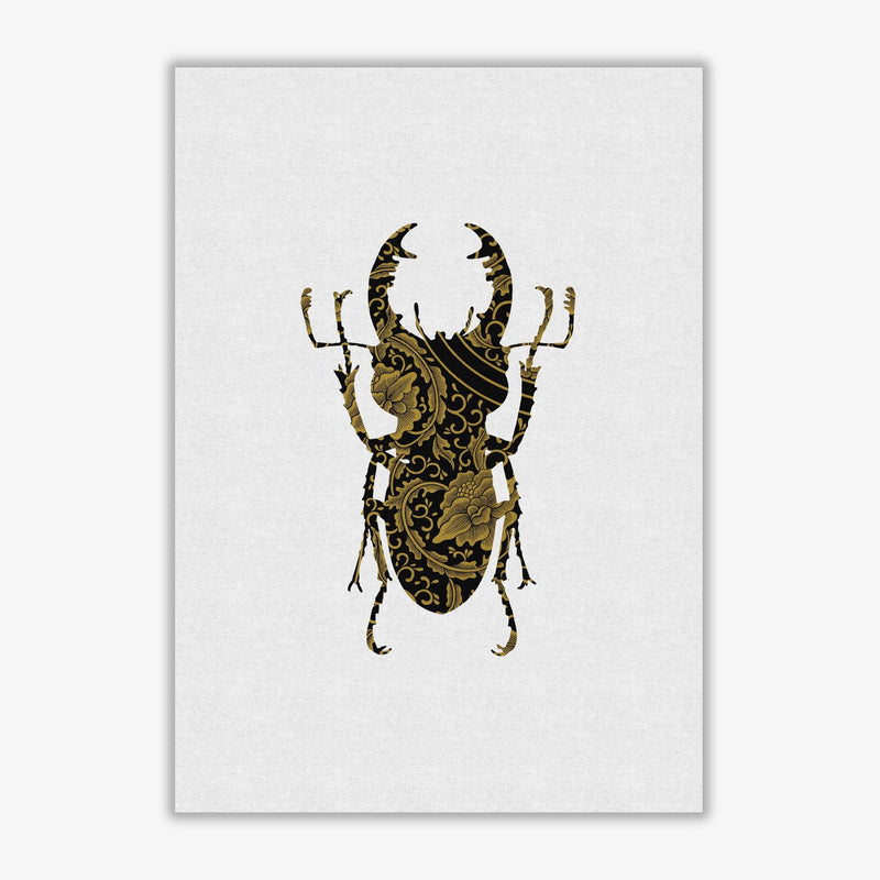 Black and gold beetle ii fine art print by orara studio
