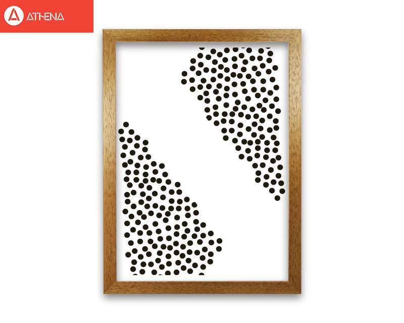 Black corner polka dots abstract modern fine art print