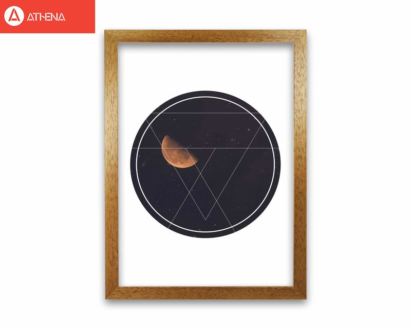 Black moon circle modern fine art print