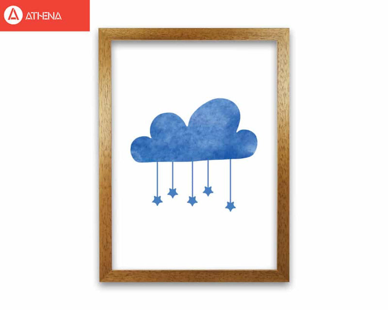 Blue cloud watercolour modern fine art print