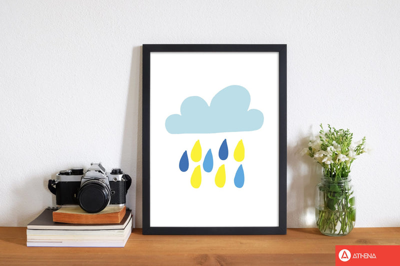 Blue rain cloud modern fine art print
