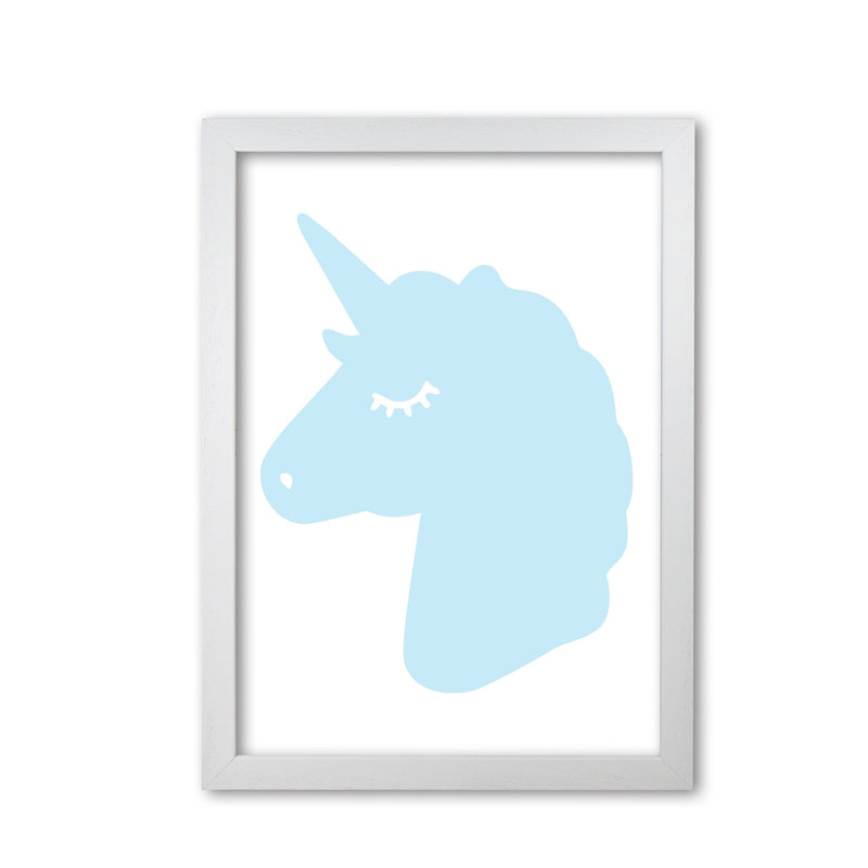 Blue unicorn head modern fine art print