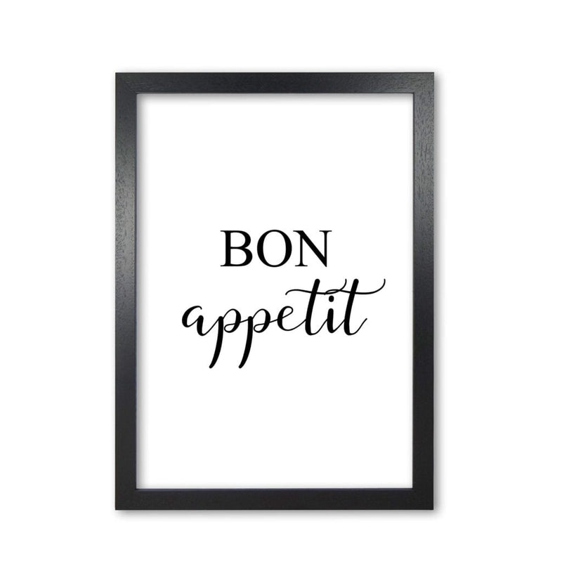Bon appetit modern fine art print, framed typography wall art