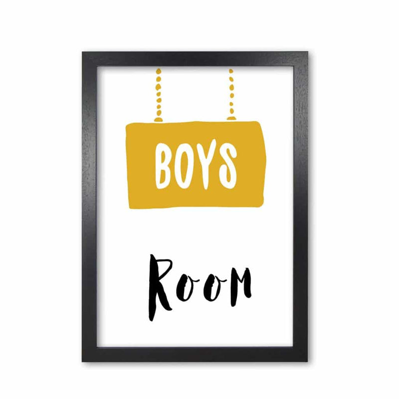 Boys room mustard modern fine art print, framed childrens nursey wall art poster