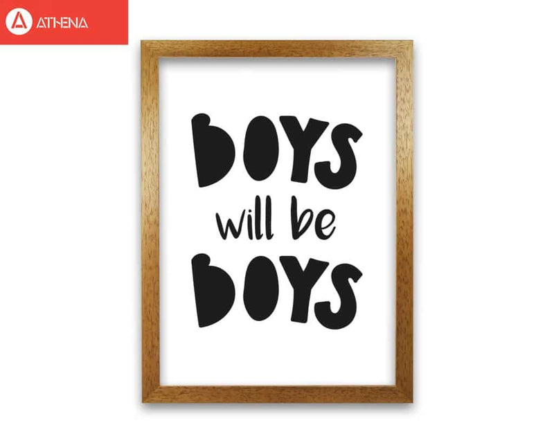 Boys will be boys modern fine art print, framed childrens nursey wall art poster