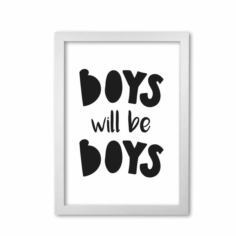 Boys will be boys modern fine art print, framed childrens nursey wall art poster