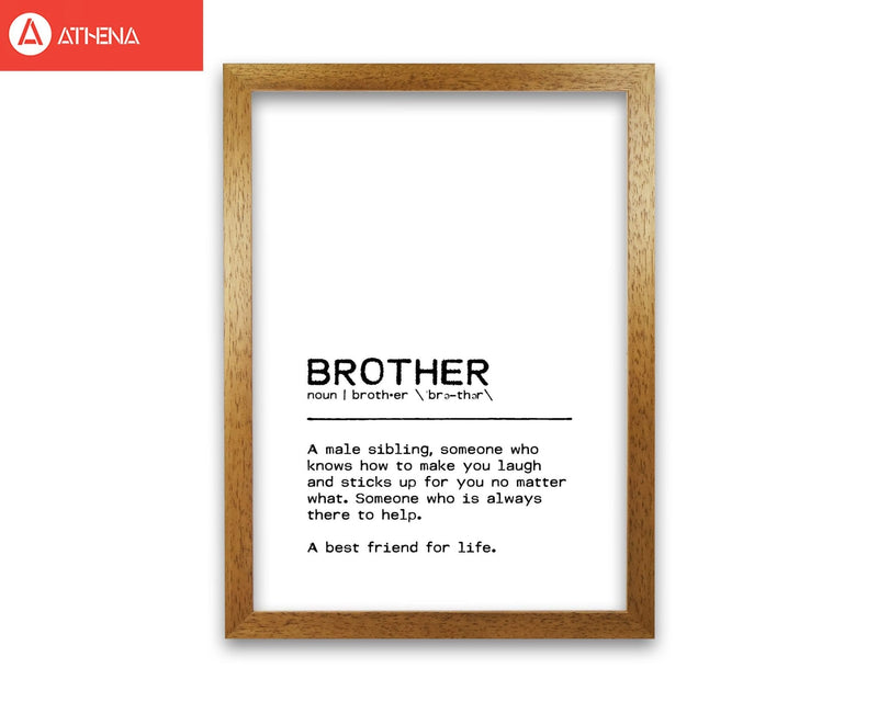 Brother best friend definition quote fine art print by orara studio