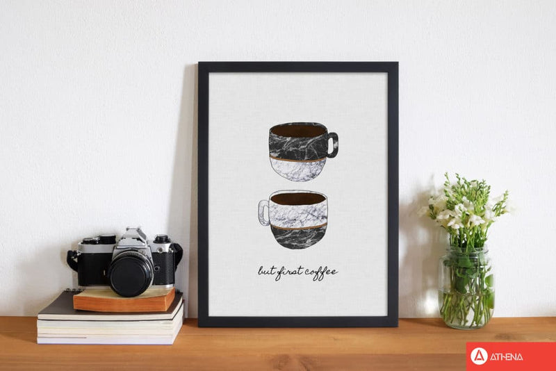 But first coffee ii fine art print by orara studio, framed kitchen wall art