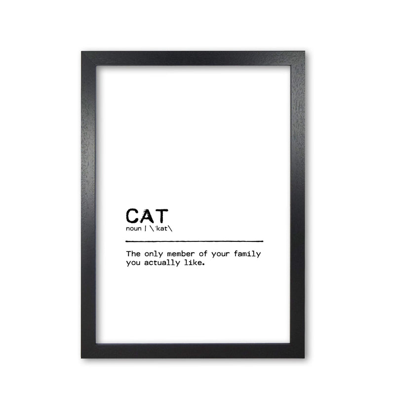 Cat family definition quote fine art print by orara studio