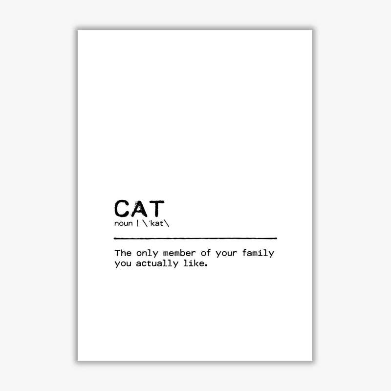 Cat family definition quote fine art print by orara studio