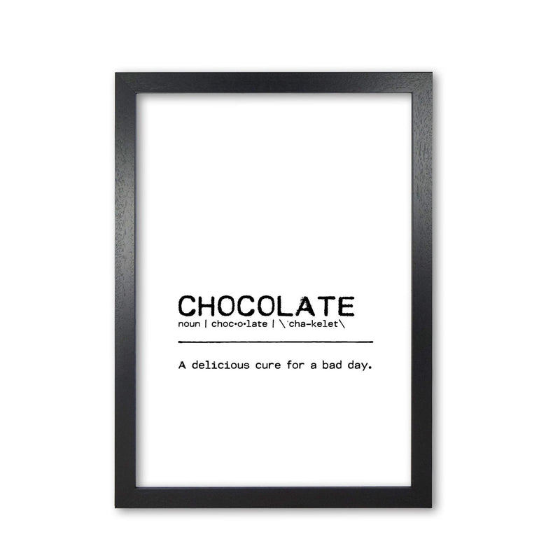 Chocolate cure definition quote fine art print by orara studio