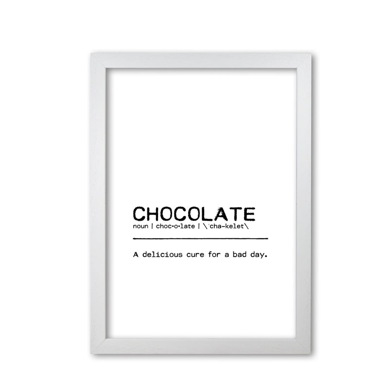 Chocolate cure definition quote fine art print by orara studio