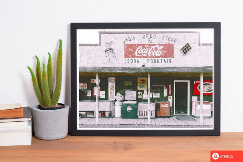 Coca cola shop modern fine art print