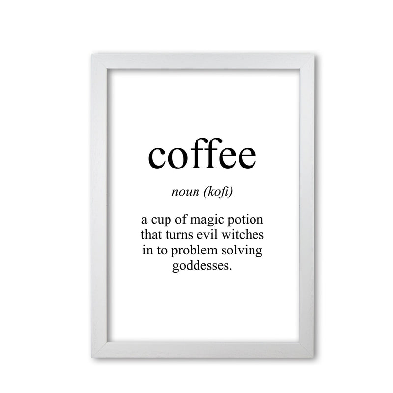 Coffee modern fine art print, framed typography wall art