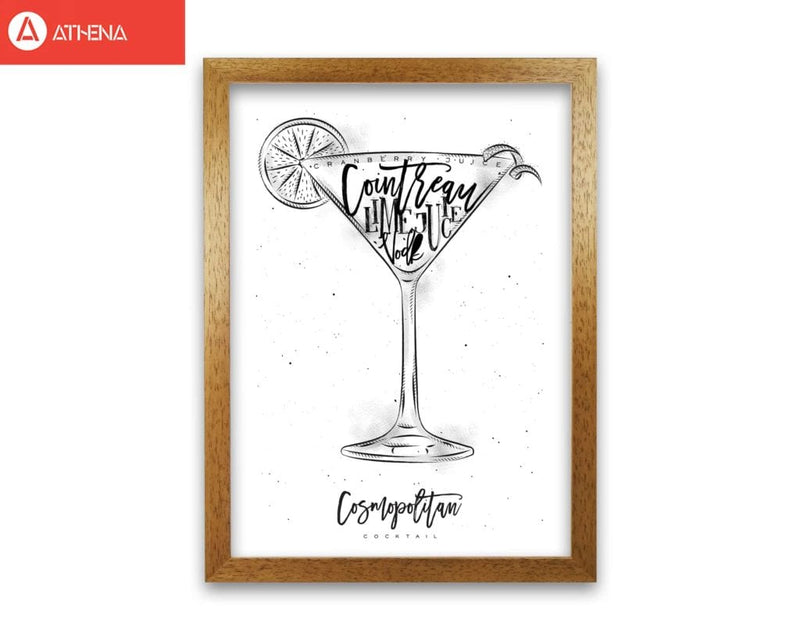 Cosmopolitan cocktail modern fine art print, framed kitchen wall art
