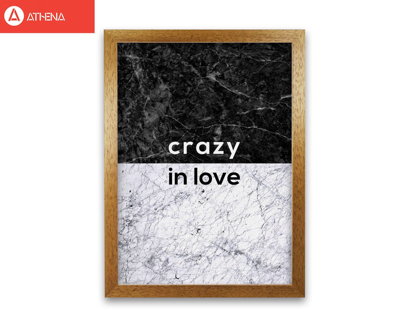 Crazy in love marble quote fine art print by orara studio