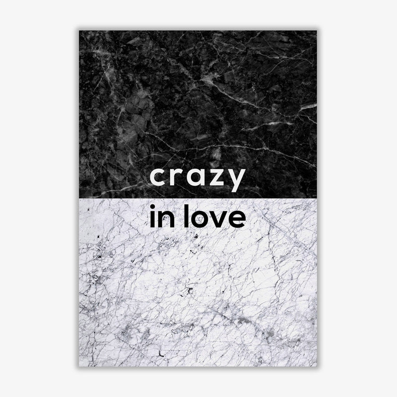 Crazy in love marble quote fine art print by orara studio